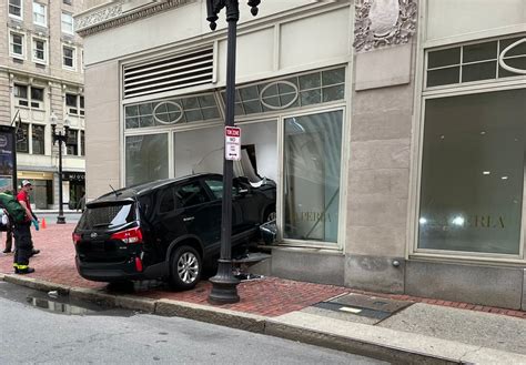 Crime Briefs: SUV crashes into former lingerie store in Back Bay, Westboro man accused of killing mother